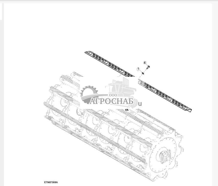 Перфорированные вставки, цилиндр молотилки 